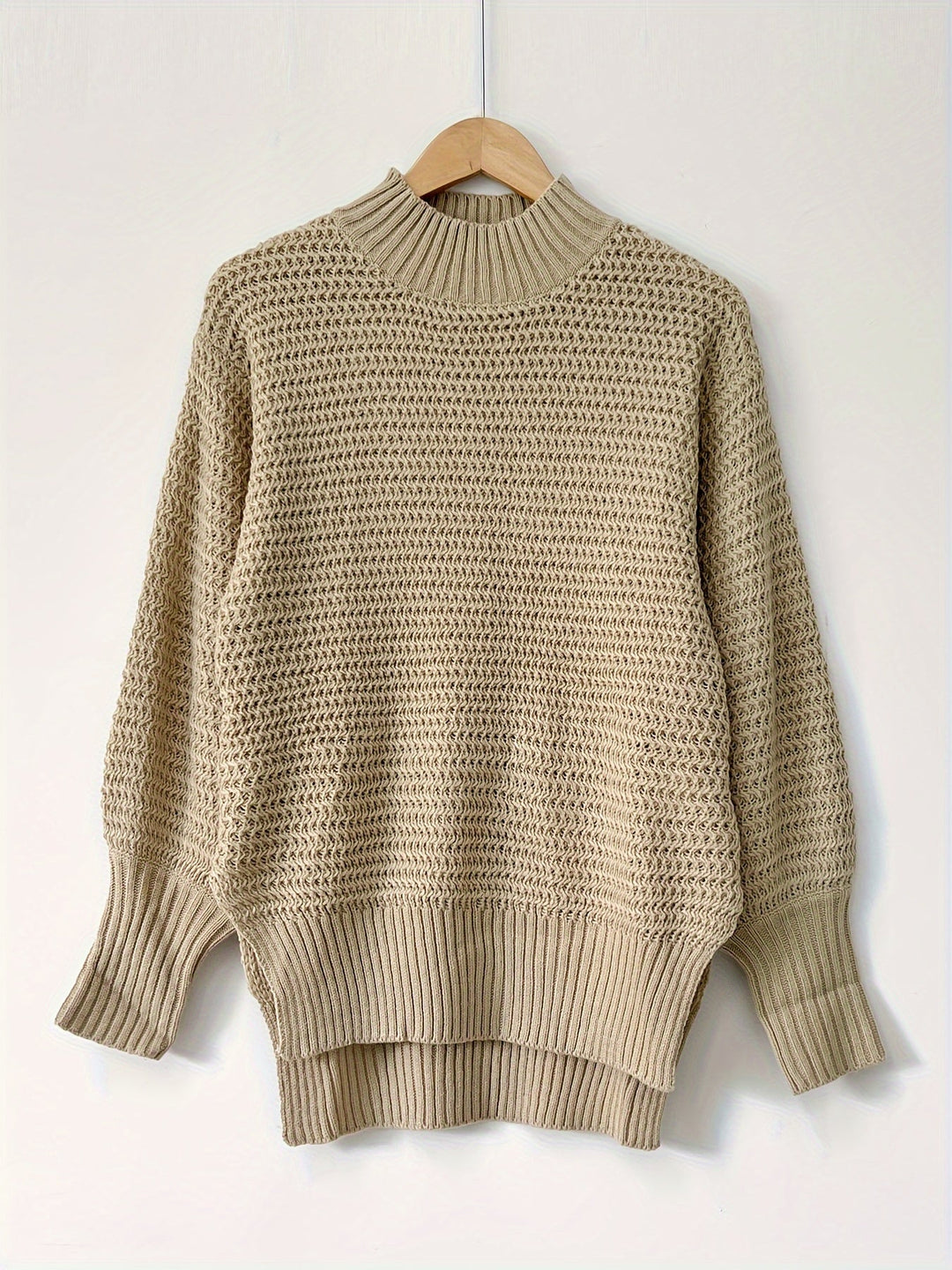 Women's Mock Neck Chunky Knit Jumper | Oversized