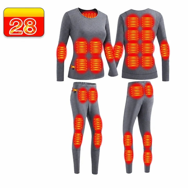 Unisex Electric Snowboarding Thermal Ski Underwear Set | Winter