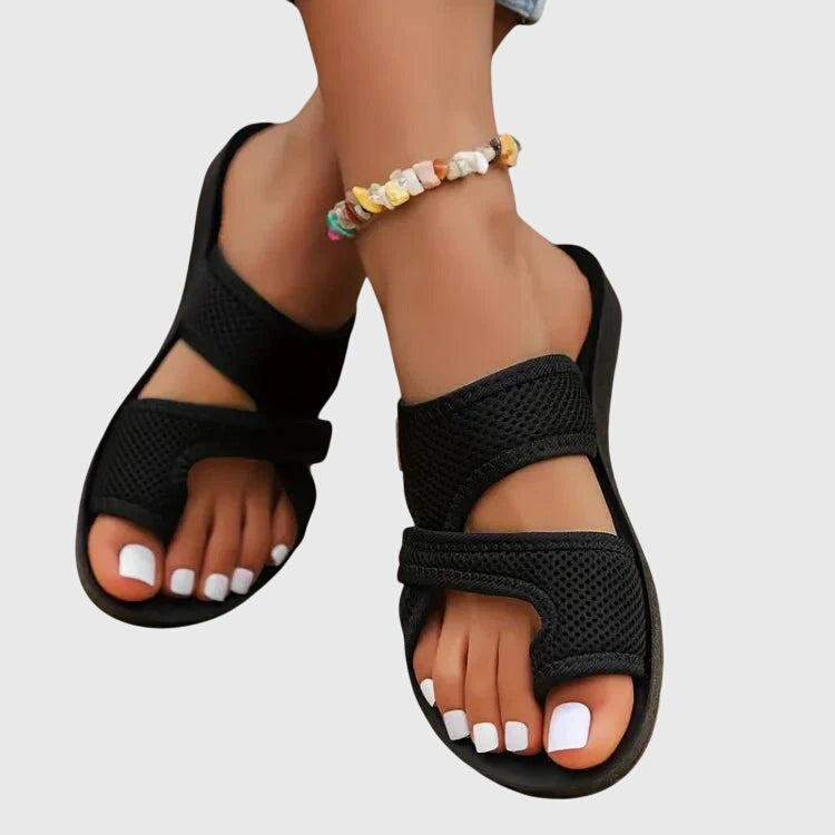 Women's Casual Strappy Toe Ring Sandals | Slip On