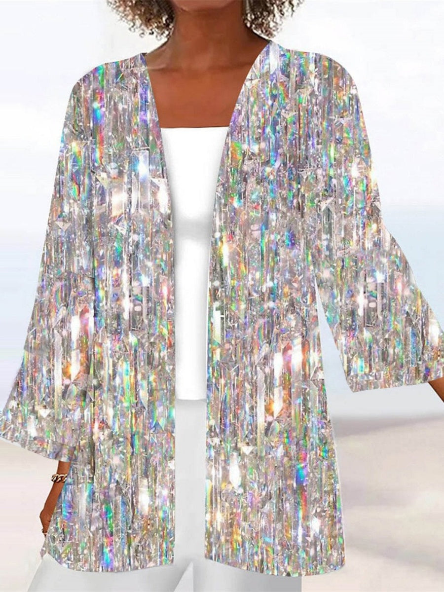 Women’s Sparkling Party Cardigan | Open Front