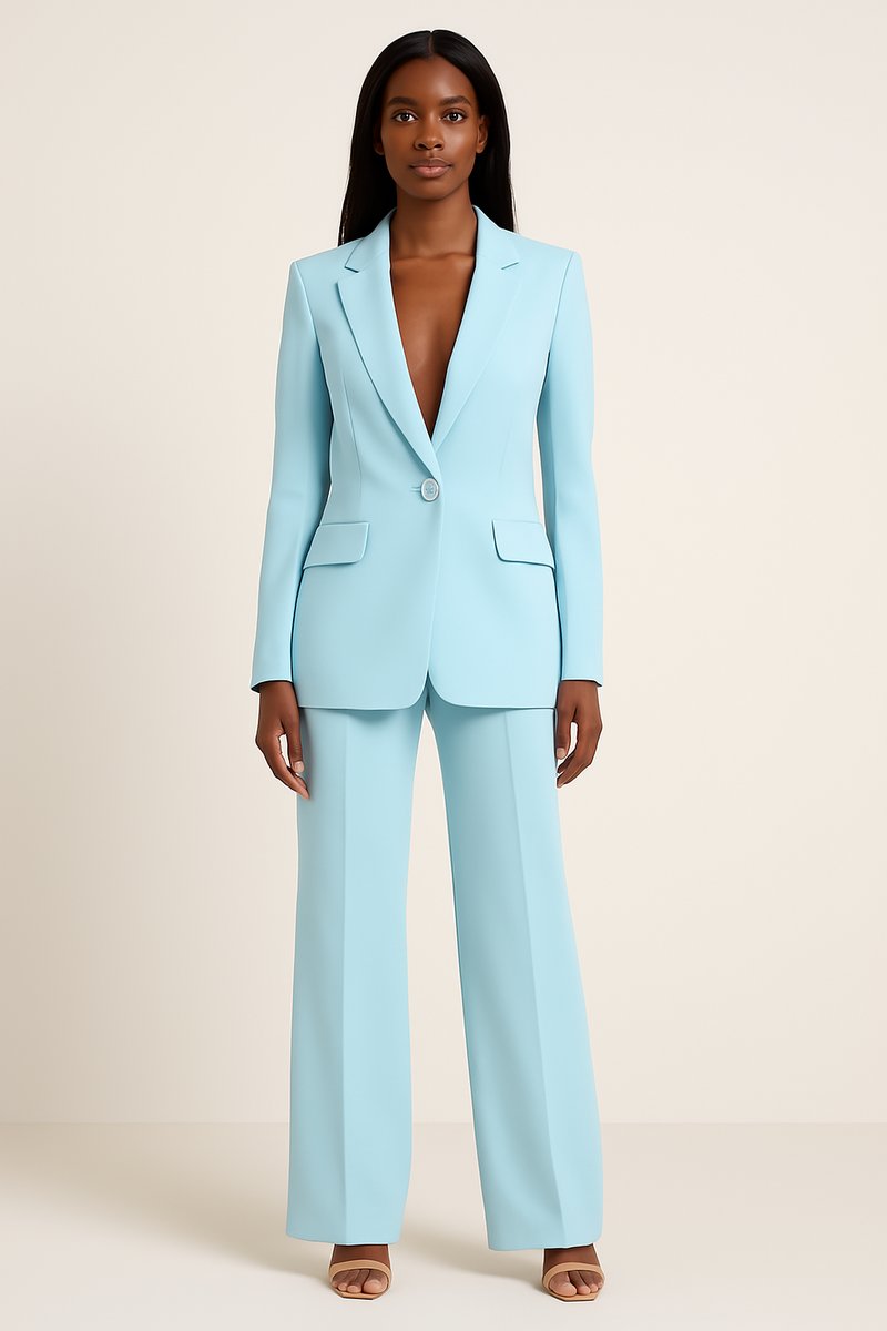 Women's Blazer And Pants Suit Set | Elegant