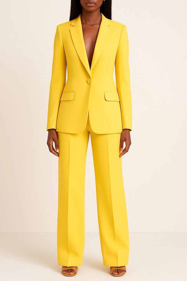 Women's Blazer And Pants Suit Set | Elegant
