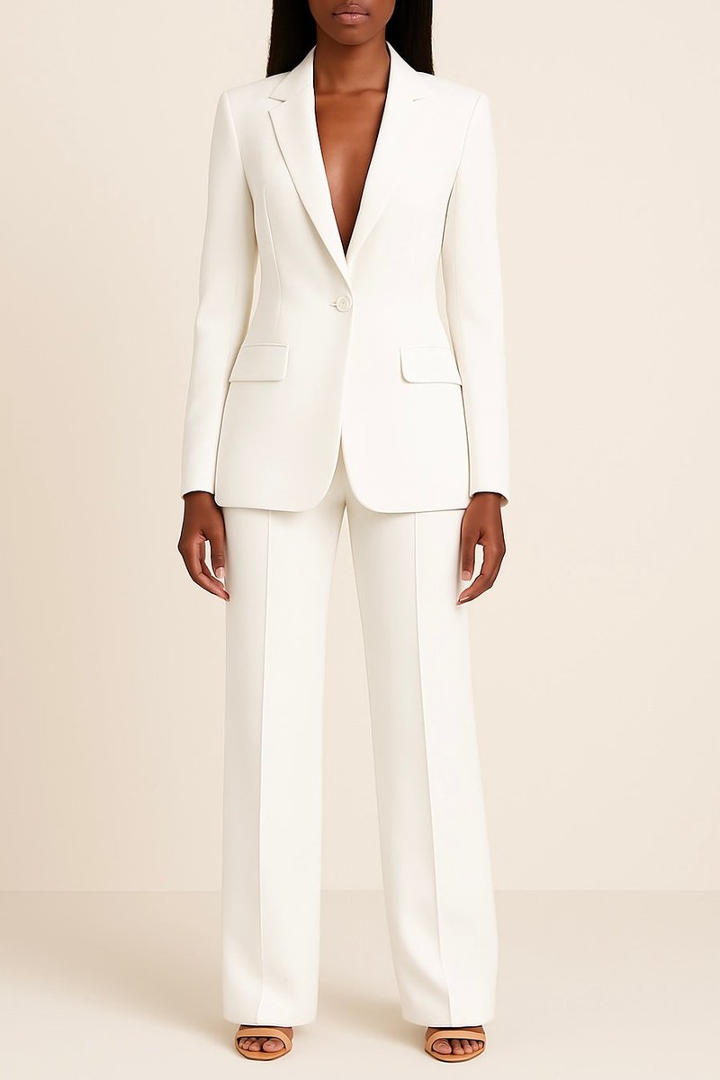 Women's Blazer And Pants Suit Set | Elegant