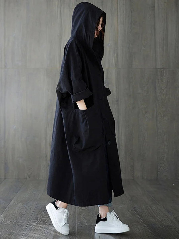 Women's Long Hooded Trench Coat | Oversized