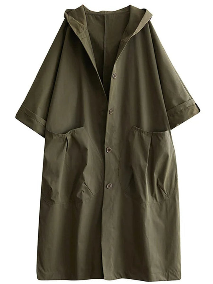Women's Long Hooded Trench Coat | Oversized