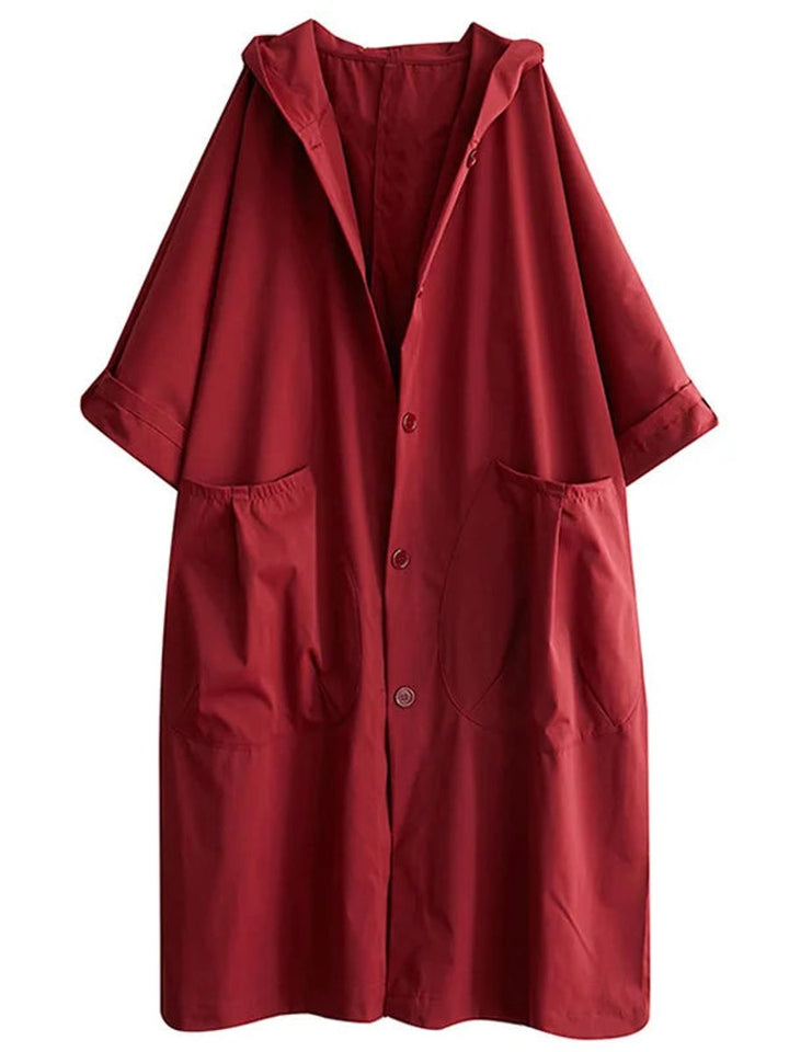 Women's Long Hooded Trench Coat | Oversized