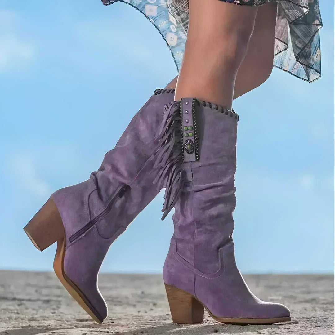 Women's Fringe High Boots | Cowboy