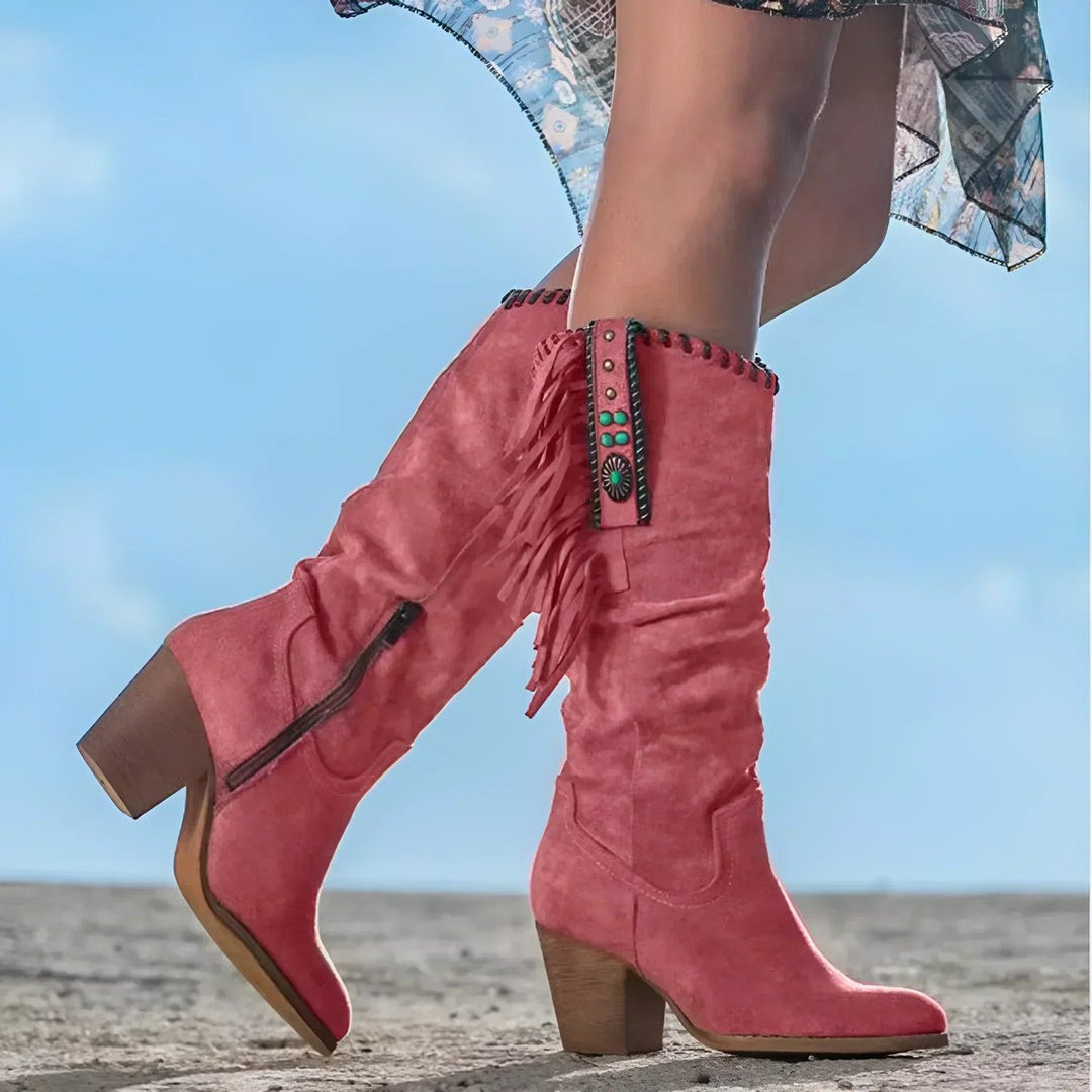 Women's Fringe High Boots | Cowboy