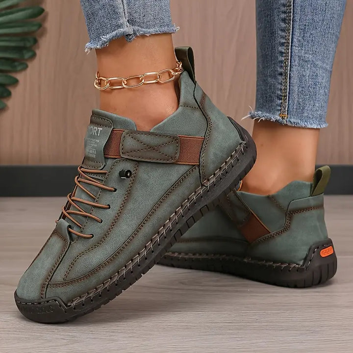 Women's Casual Outdoor Flat Sneakers | Lace Up