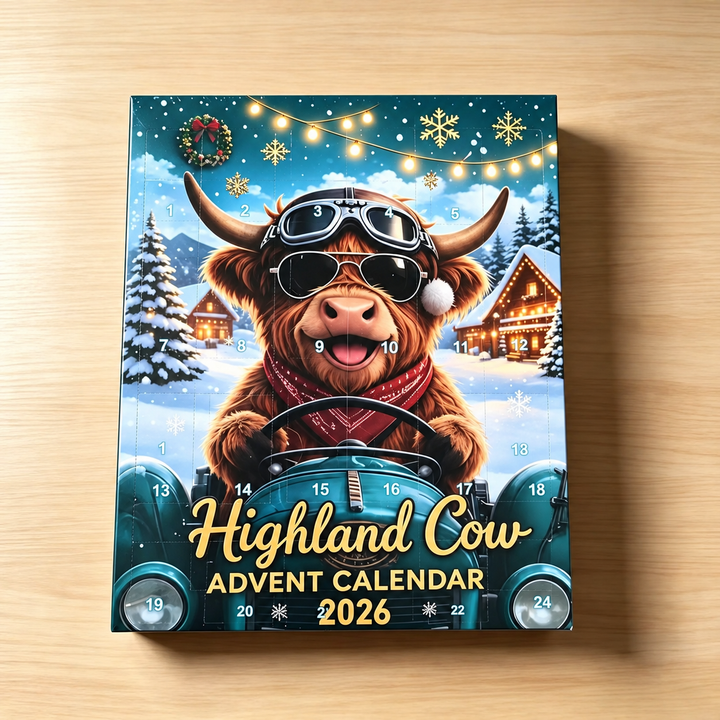 Mini Highland Cow Advent Calendar 24 Days | Christmas