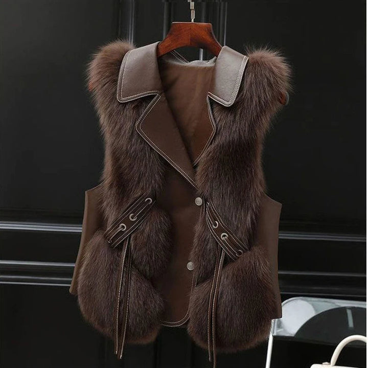 Women's Winter Sleeveless Gilet | Collar