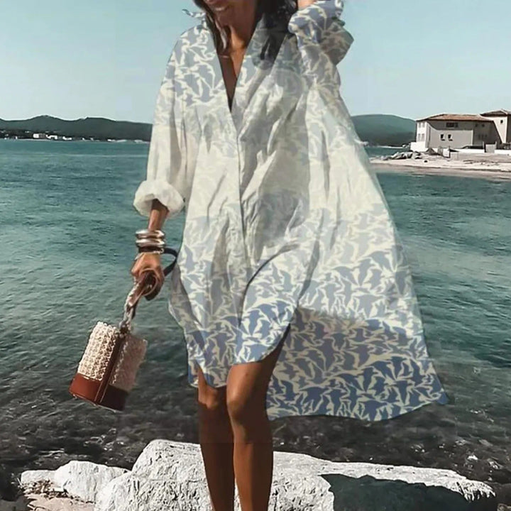 Women's Casual Straight Cut Shirt Dress | Midi