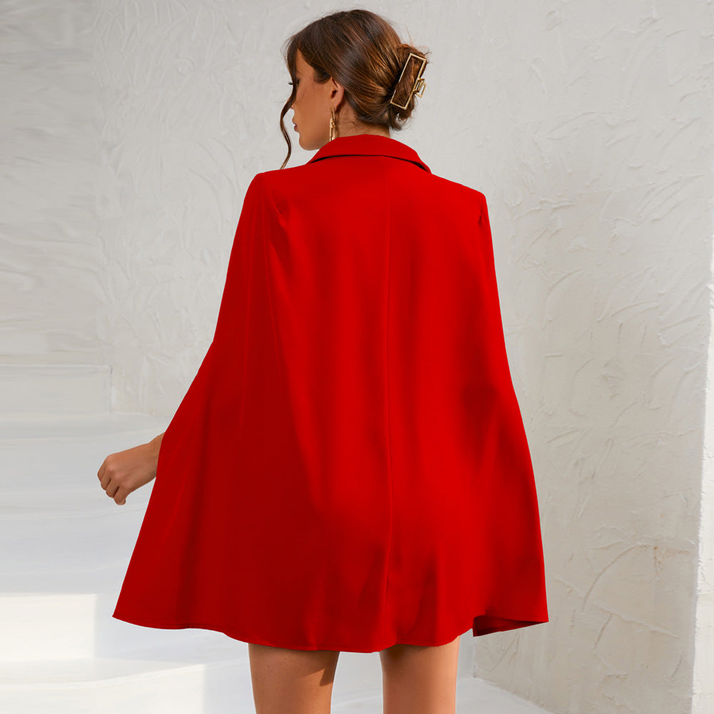 Women’s Cape Blazer Formal Dress | Mini