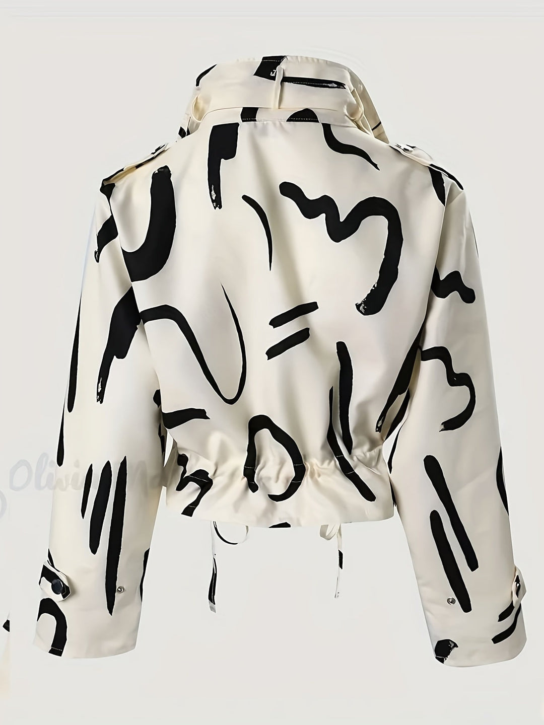Women's Abstract Print Jacket | Elegant