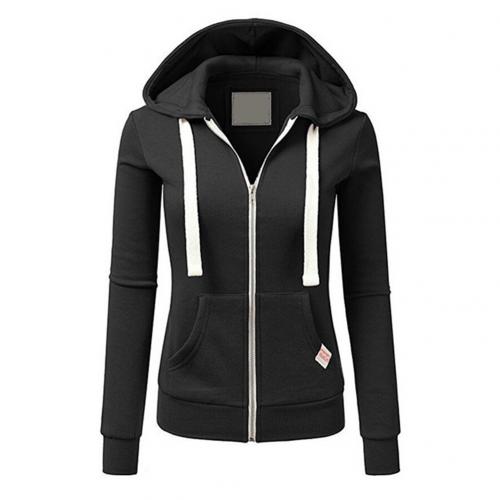 Women's Zip Up Pockets Drawstring Hoodie | Winter