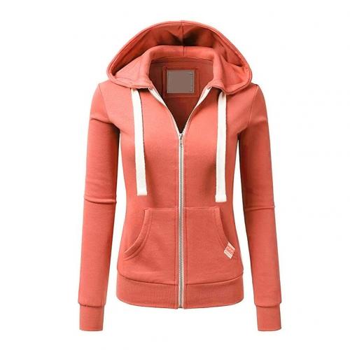 Women's Zip Up Pockets Drawstring Hoodie | Winter