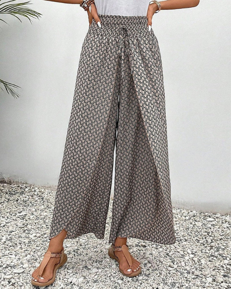 Women’s Smocked Waist Trousers | Summer