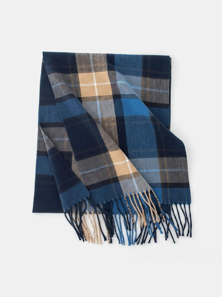 Women's Tartan Winter Scarf | Fringed