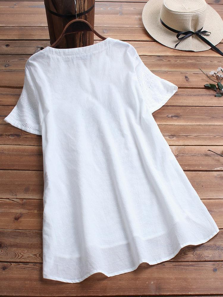 Women's Short Sleeve Summer Blouse | Henley