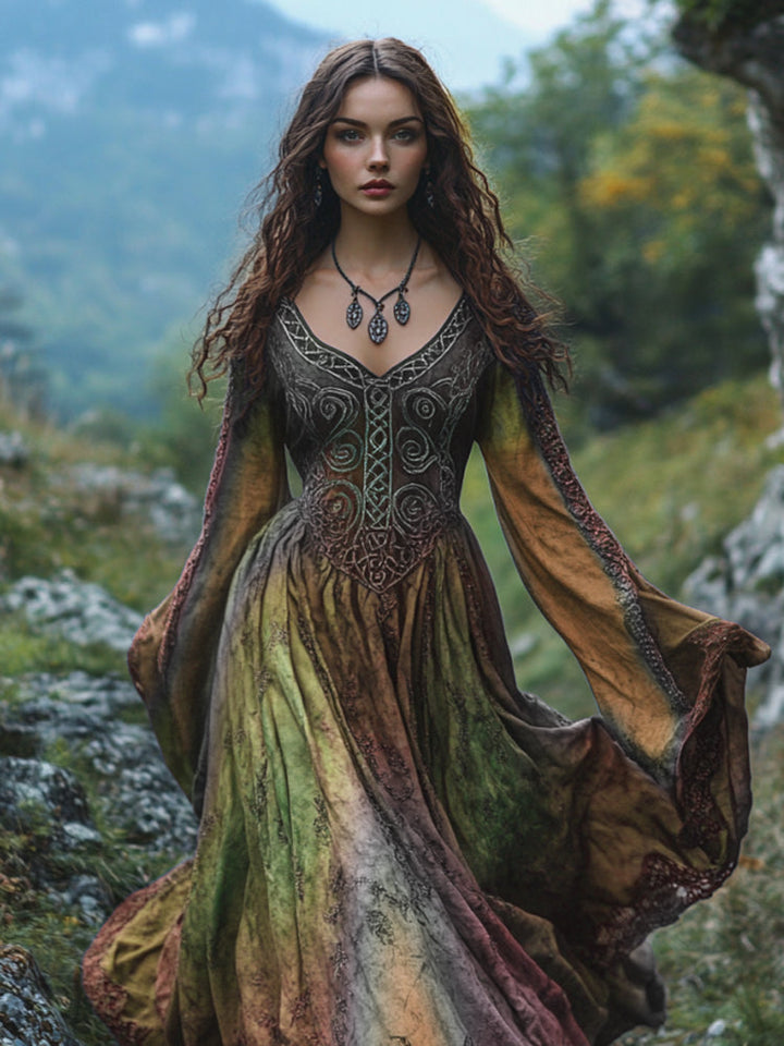 Women's Halloween Long Sleeve Maxi Dress | Party