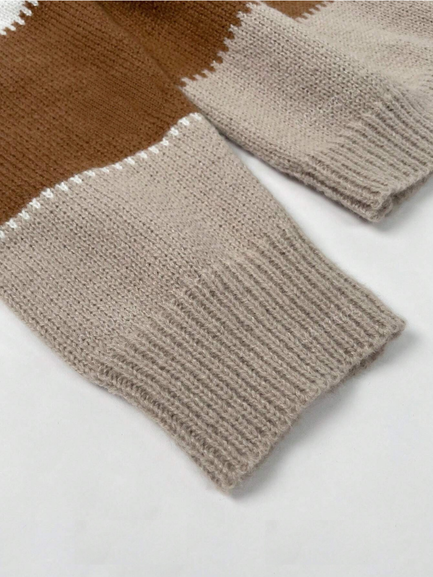 Women's Leopard Print Colour Block Jumper | Casual