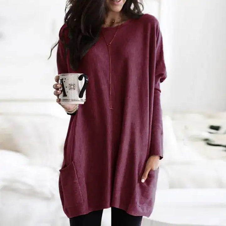Women's Oversized Pocket Top | Crew Neck