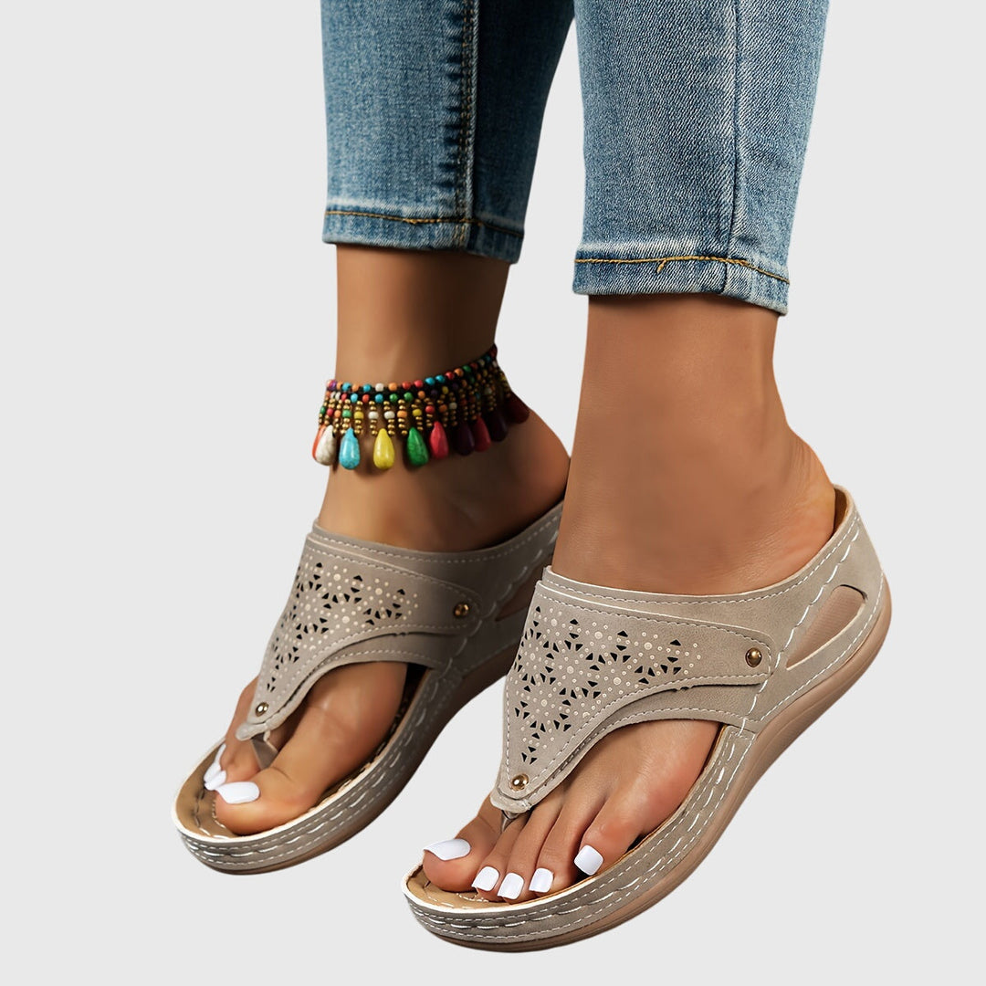 Women's Bohemian Casual Thong Comfort Sandals | Slip On