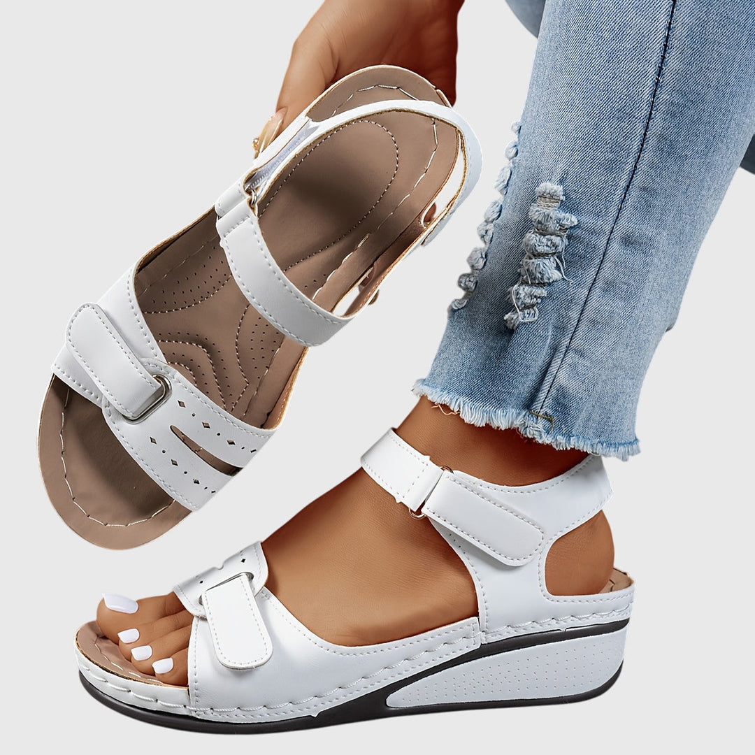 Women's Casual Comfort Ankle Strap Sandals | Hook and Loop