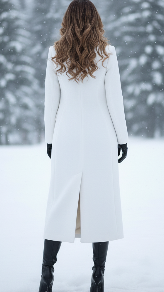 Women's Double-Breasted Longline Coat | Winter