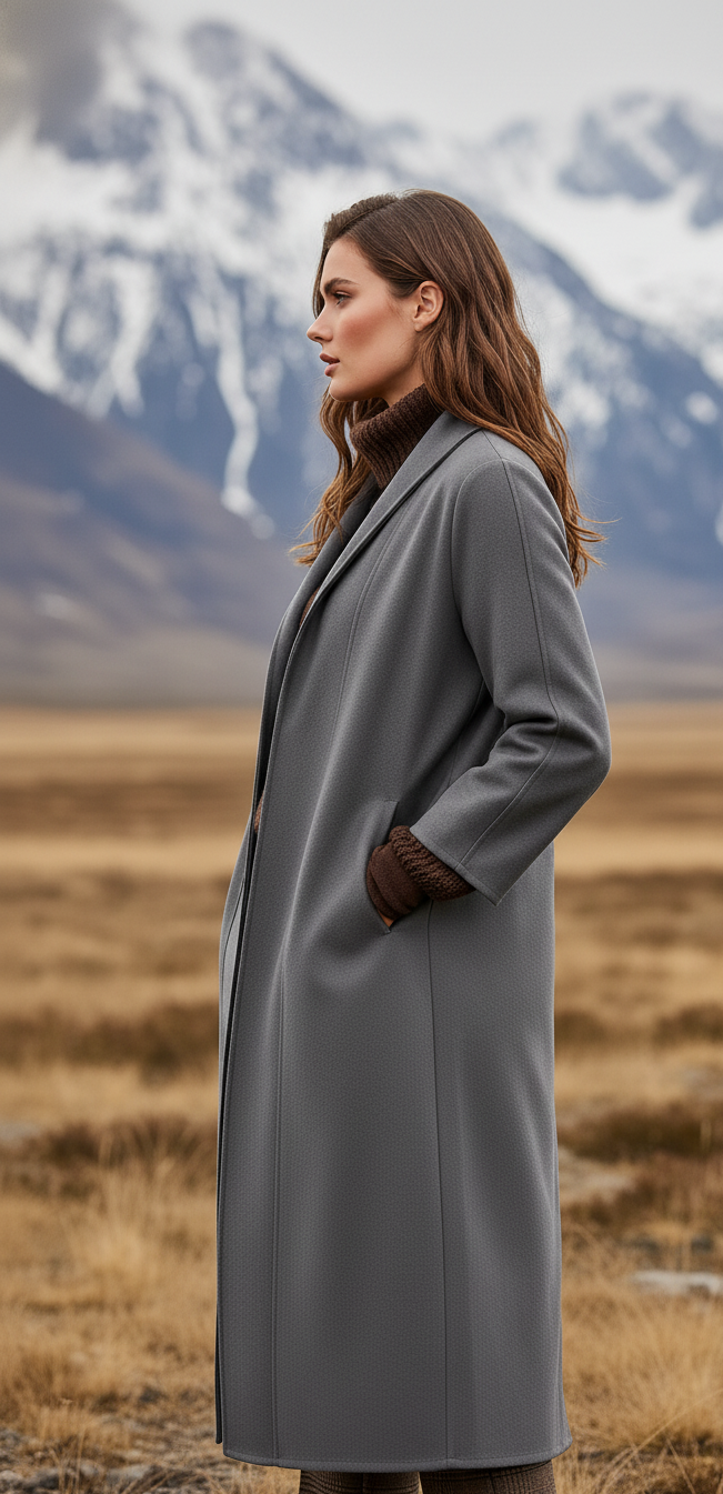 Women's Chic Longline Coat | Open Front