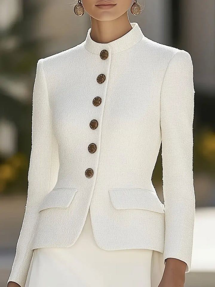 Women's Fitted Tailored Blazer | Stand Collar