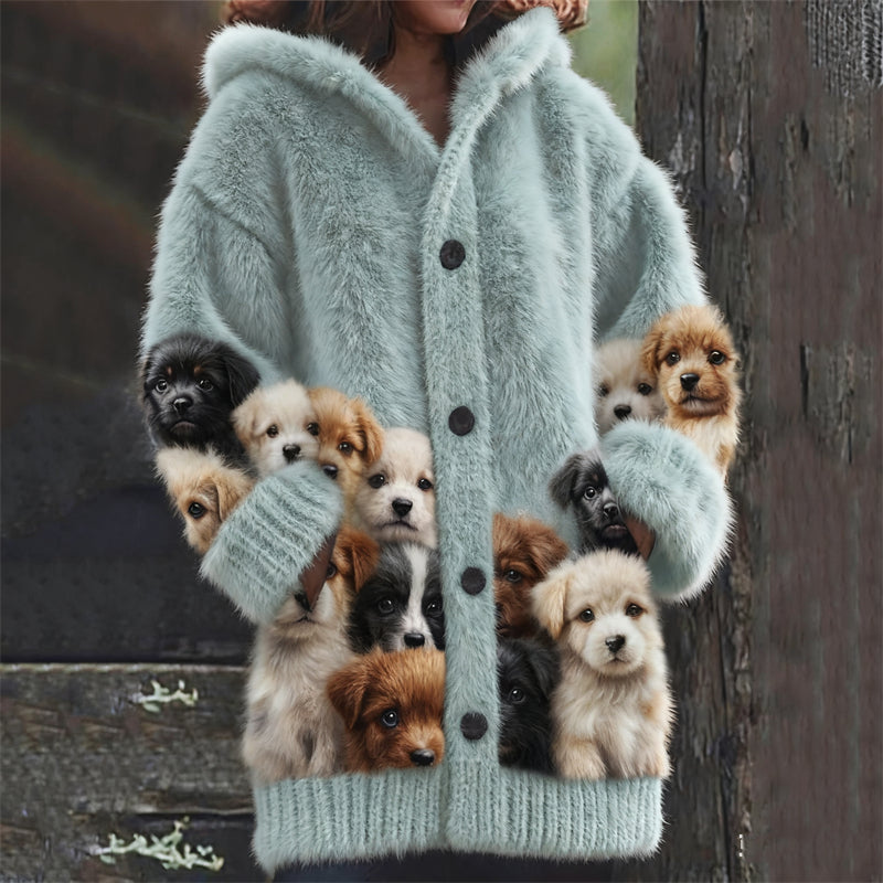 Women's Hooded Oversized Long Cardigan | Button Up