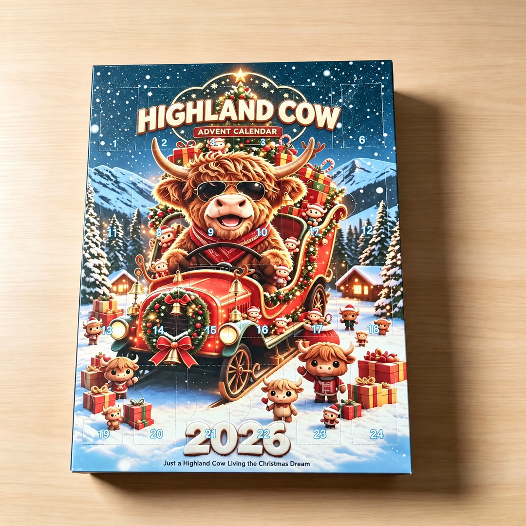 Mini Highland Cow Advent Calendar 24 Days | Christmas