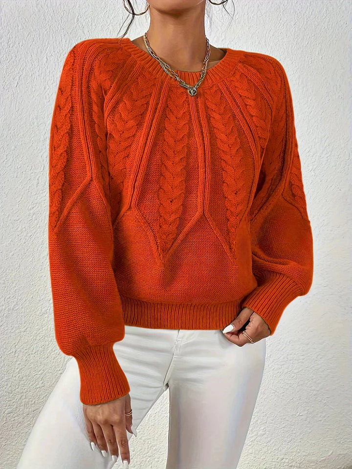 Women's Cable Knit Balloon Sleeve Jumper | Winter