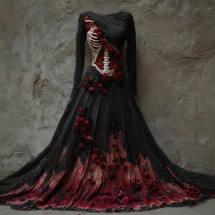 Women's Long Sleeve Maxi Dress | Halloween