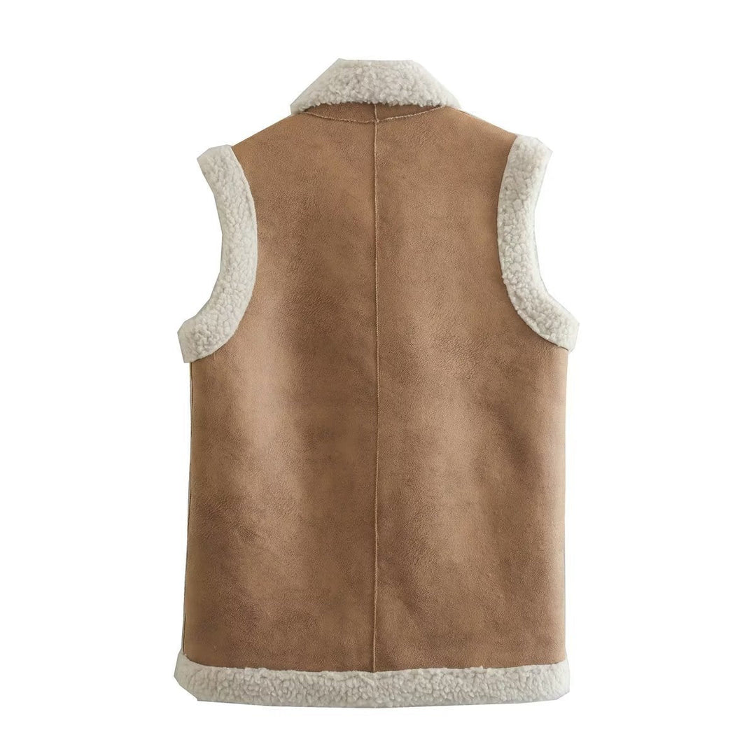 Women's Contrast Trim Vest | Winter