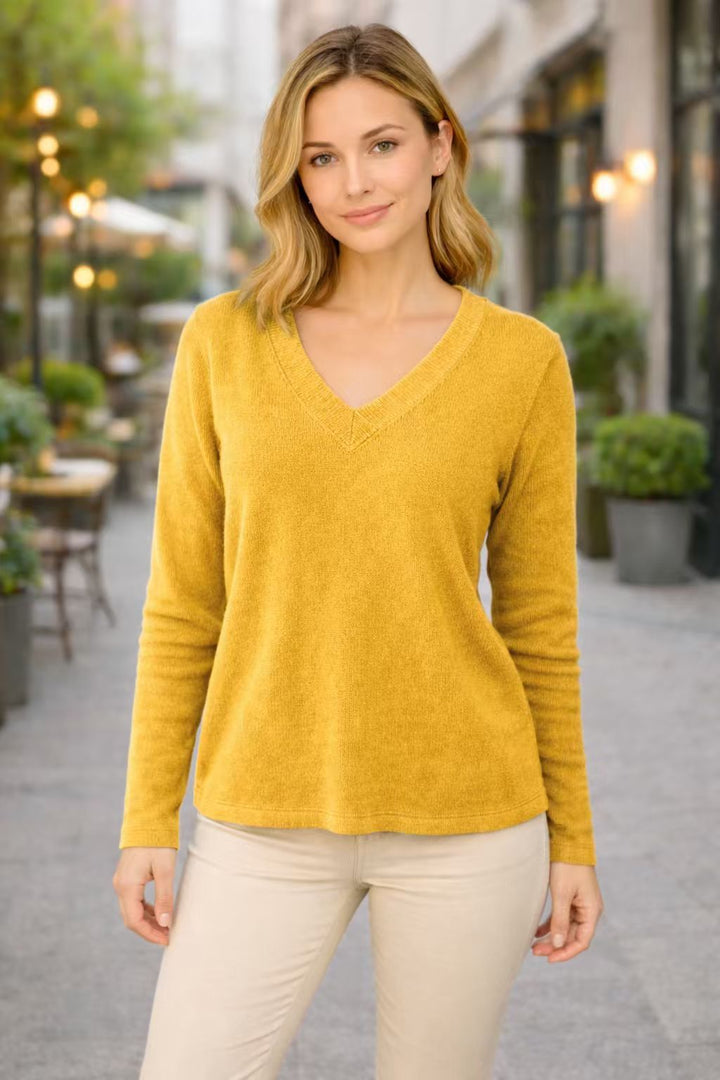 Women's Casual V-neck Jumper | Loose Fit
