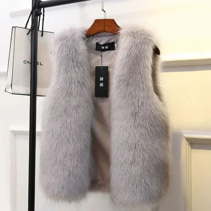 Women's Fur Sleeveless Gilet | Winter