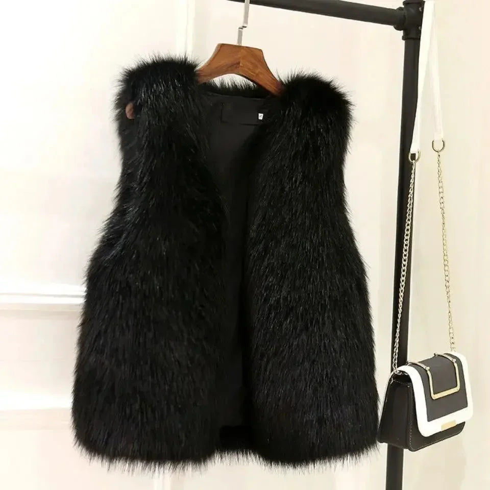 Women's Fur Sleeveless Gilet | Winter