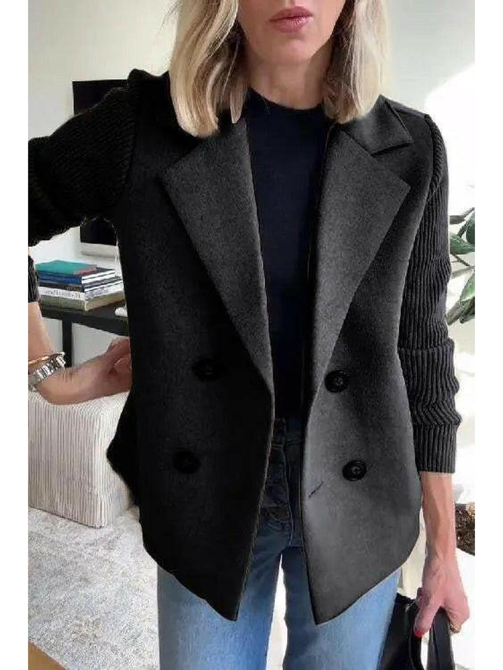 Women's Casual Notch Lapel Coat | Buttons