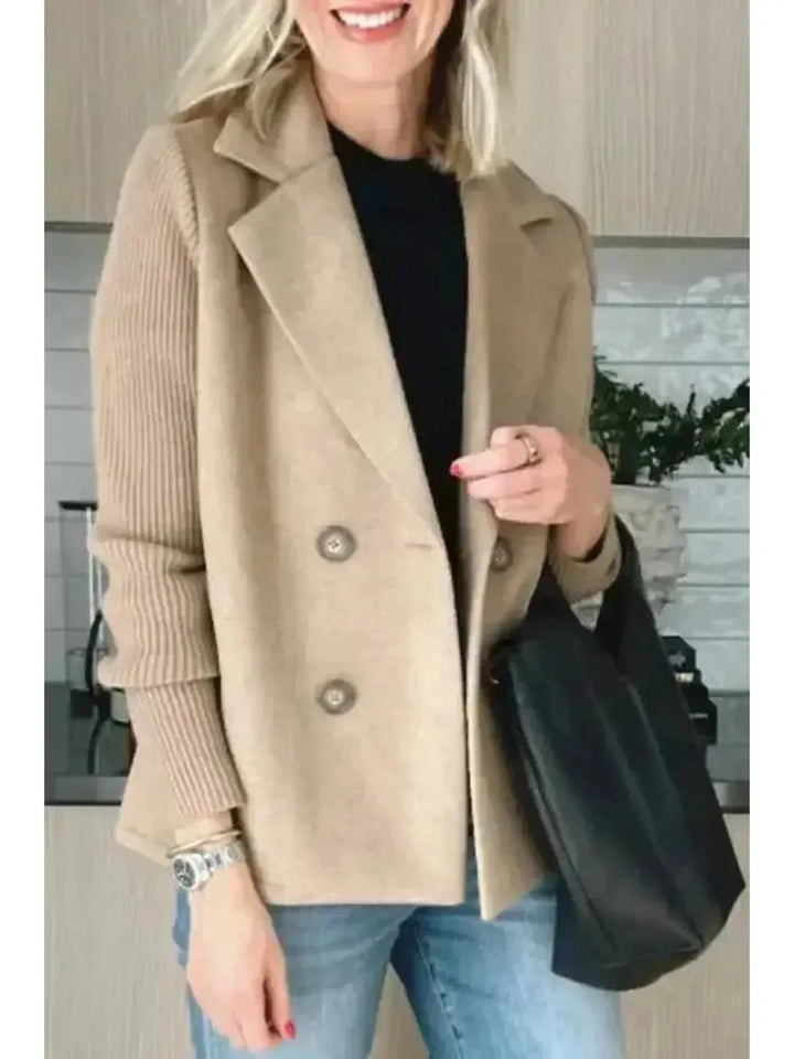 Women's Casual Notch Lapel Coat | Buttons