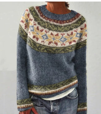 Women's Round Neck Knit Jumper | Casual