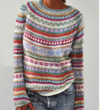 Women's Round Neck Knit Jumper | Casual