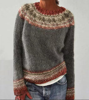 Women's Round Neck Knit Jumper | Casual