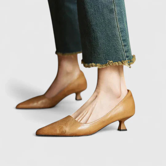 Women's Chique Low Stiletto Heels | Pointed Toe