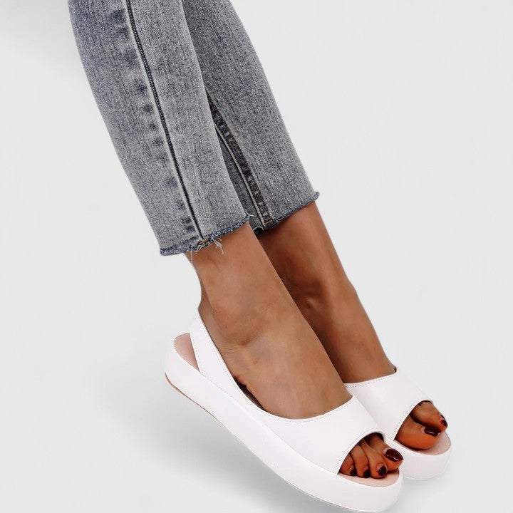 Women's Casual Solid Color Low Platform Sandals | Slingback