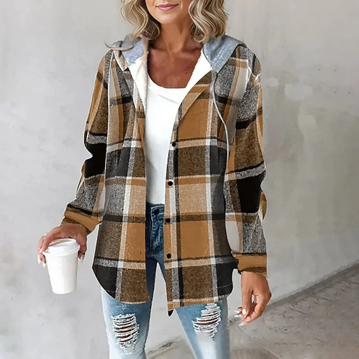 Women's Winter Plaid Hooded Jacket | Casual