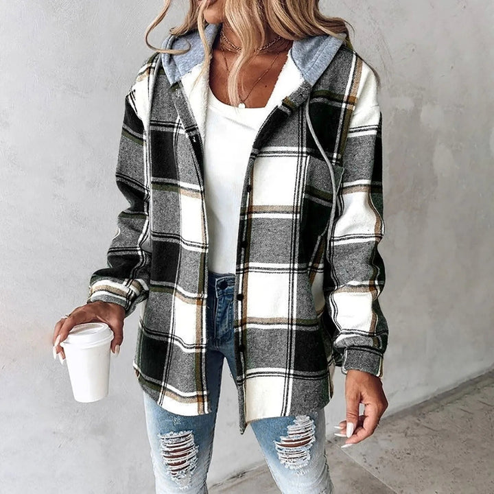 Women's Winter Plaid Hooded Jacket | Casual
