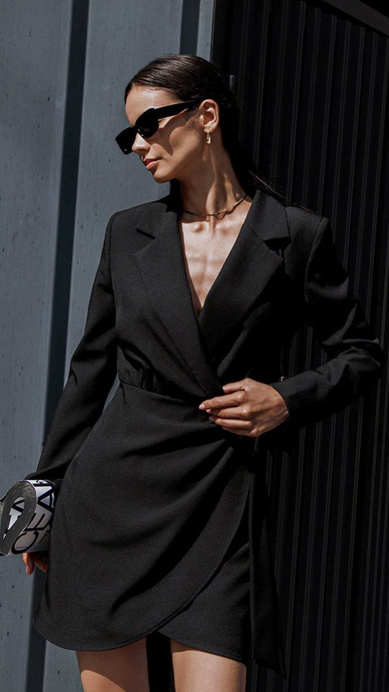 Women's Classic Black Blazer Dress | Mini
