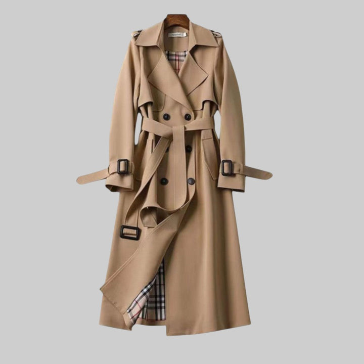 Women’s Long Belted Trench Coat | Double-Breasted